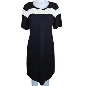 Pendleton Closet Staple Black White Stripe Women'sBusiness Work Dress M